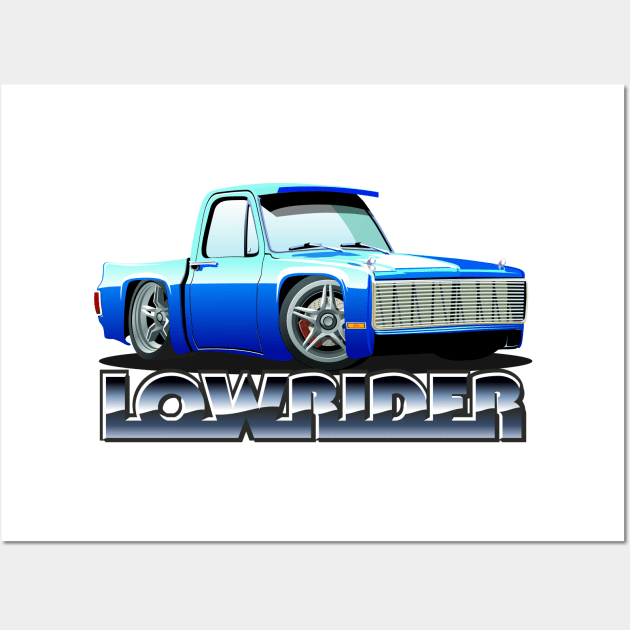 Cartoon lowrider car Wall Art by Mechanik